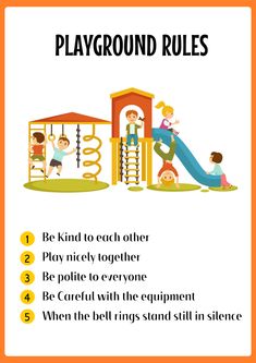 the playground rules for children to play on