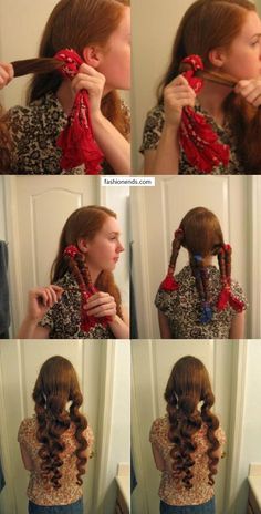 I have an amazing, easy and cheap way to make waves in your hair. It is very easy and simple and looks beautiful in comparison with every women, come on and let's try this hairstyle. How To Make Make Your Hair Curly, No Heat Curls, Diy Curls, Heat Curls, Curls Without Heat, Curl Tutorial, Hair Without Heat, Curls No Heat, Twisted Hair