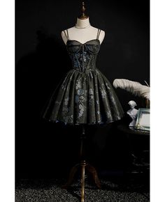 Get 10% off now! Buy gothic dark grey with bling sequins short tulle homecoming prom dress with corset top at cheap price online. Free stable shipping and pro custom service since 2009. Homecoming Dresses Cheap, Debs Dresses, Homecoming 2024, Ethereal Dresses, Halter Evening Dress, Dama Dresses, Mermaid Prom Dresses Lace, Short Homecoming Dresses, Dance Ideas