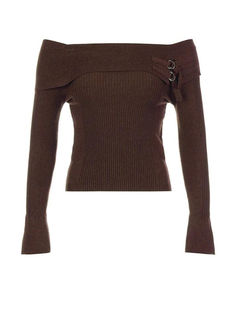 ⚡Buy 2024 Off Shoulder Metal Ring Splice Long Sleeve Knit Brown L under $29.00 in Tops&Tees at AnotherChill.com Online. Style: Casual/Street/Vintage/Sexy/Hip Pop. Fabric Content: Cotton. Fit Type: Slim Fit. Neckline: Off Shoulder. Sleeve Length: Long Sleeve. Unique Style: The combination of casual, street, vintage, sexy, and hip pop styles makes this knit top a unique addition to any wardrobe.. High Quality Material: Made from cotton, this top is not only comfortable to wear but also durable.. F Stunning Tops, Off Shoulder Sweater, Brown Sweater, Grunge Fashion, Pop Fashion, Shoulder Sweater, Long Sleeve Knit, Vintage Tops, Knit Top