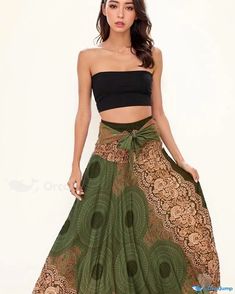 OrcaJump - Fashionable Womens Multi-purpose Maxi Dress & Beach Holiday Skirt: Versatile A-line Skirt with Elegant Flow, Ideal for Belly Dancing Maxi Dress Beach, Holiday Skirt, Boho Maxi Skirt, Different Body Types, Printed Beach Dresses, Estilo Hippy, Holiday Skirts, Hippie Skirts, Maxi Skirt Boho