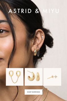 Jewelry Website Design, Jewellery Advertising, Necklaces And Rings, Artsy Pictures, Stacked Earrings