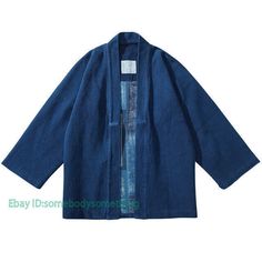 Vintage Japanese Kimono Jacket Men's Handmade Indigo Coat Casual Kimono Cardigan   Color:Blue Size:S-2XL Material:Cotton       Payment 1. Payment must be made within 7 days of auction closing (Unpaid dispute will automatically open when item is not paid in 7 days). 2. PLEASE NOTE: SHIPPING&HANDING DOES NOT INCLUDE DUTIES, LOCATL TAXES OR ANY OTHER IMPORTATION FEES. 3. Please list your special requests (color, packages, value of declaration, etc.) in the EBAY NOTES SECTION when you make payment Shipping 1. We Ship to Worldwide 2. We ship your orders within 5 business days after the payment cleared. 3. Item shipped from China via china Post Airmail, reach most of the countries within 3 to 5 weeks. 4. Delivery time depends on destination and other factors, it may takes up to 25 days. If you d Luxury Cotton Nehru Jacket For Semi-formal Occasions, Winter Cotton Blazer With Stand Collar, Winter Long Sleeve Kimono With Pockets, Long Sleeve Cotton Kimono With Pockets, Blue Cotton Outerwear With Stand Collar, Cotton Long Sleeve Kimono For Fall, Long Sleeve Cotton Kimono For Fall, Spring Cotton Single-breasted Cardigan, Spring Cardigan With Pockets And Stand Collar