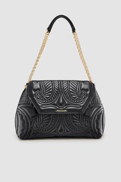 Lotus Shoulder Bag Designer Embossed Travel Bags, Designer Formal Bag With Embossed Details, Designer Embossed Bags For Formal Occasions, Designer Embossed Formal Bag, Designer Formal Embossed Bags, Luxury Embossed Formal Bags, Elegant Quilted Bag For Everyday Luxury, Elegant Top Handle Embossed Bag, Formal Quilted Tote Shoulder Bag