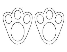 an animal paw printable outline on a white background with the word paws below it