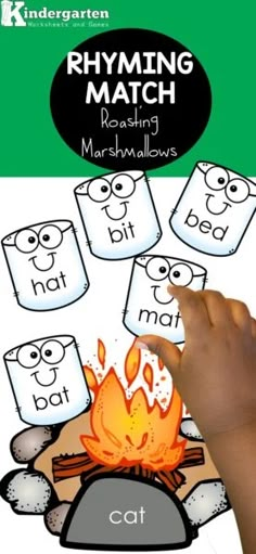 the rhyming match for reading marshmallows