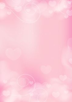 a pink background with hearts and swirls