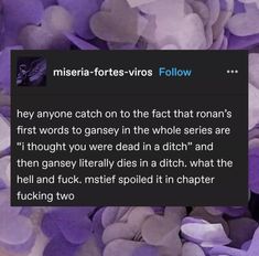 a bunch of purple flowers that are next to each other with the words misera - fortes - viros follow