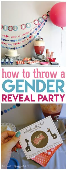 how to throw a gender reveal party