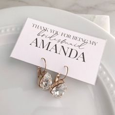 Simple, gorgeous, elegant and classic.  These earrings are perfect for brides and bridesmaids! DETAILS:- Made with Swarovski crystal stones- Available in silver, gold or rose gold - 1" length- .5" width- Lightweight, easy to wear- Nickel and lead free- Securely packaged in a signature gift box- Easy returnsSHOP THE COLLECTION:https://www.etsy.com/shop/TigerlillyCouturePERSONALIZATION:We would love to personalize your earrings! On the shopping cart page, near the bottom left, is a box where you c Simple Wedding Earrings, Teardrop Earrings Wedding, Rose Gold Earrings Wedding, Teardrop Bridal Earrings, Bridesmaids Earrings, Bridesmaid Earrings Gold, Crystal Teardrop Earrings, Gold Earrings Wedding, Gold Bridesmaids