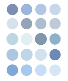 blue and white circles are arranged on a white background