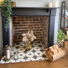 Corner Wood Stove, Exposed Brick Fireplaces, Edwardian Fireplace, Wood Burner Fireplace, Funky Living Rooms