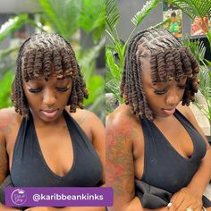 Loc Bob With Bangs, Loc Maintenance Tips, Loc Knot Bob, Long Loc Styles, Red Dreadlocks, Loc Maintenance, Twisted Bangs, Marley Braids, Natural Dreads