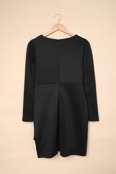 Black 3/4 Sleeve V Neck Ruched Mini Dress Black Long Sleeve Ruched Midi Dress, Black Ruched Long Sleeve Midi Dress, Classy Mini Dresses, Tie Waist Jumpsuit, Ruched Mini Dress, Mini Robes, Navy And Khaki, Mini Dresses Online, Solid Color Dress