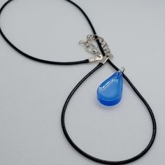 Fashion Necklace With 18 Inch Leather Rope With Chain. Dbella Jewels Handcrafted Fashion Necklaces Are Designed With High Quality Jewels. We're All About Expressions. "Be U, Express Yourself!" Be The Talk Of The Day In Your Beautifully Designed Fashion Necklace. Made With Love In The Usa. Blue Adjustable Drop Necklace As Gift, Adjustable Blue Teardrop Drop Necklace, Adjustable Teardrop Blue Drop Necklace, Blue Jewel Necklace, Necklace Leather, Jewel Necklace, The Talk, Womens Jewelry Necklace, With Love