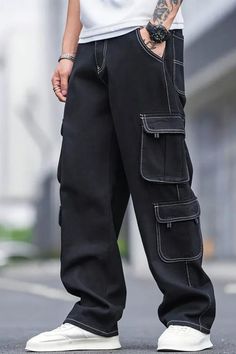 Hombre Aesthetic, Street Style Cargo, Aesthetic Guy Outfits, Daily Fits, Jeans Outfit Men, Men's Cargo Pants, Pants Outfit Men, Cargo Pants Outfit, Xmas List