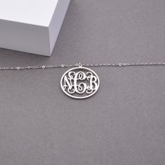 This personalized Monogram initials necklace is a unique and meaningful piece of jewelry that allows you to showcase your individuality and personal style,and makes the perfect birthday gift for her, Christmas gift, or anytime gift for that special someone in your life. ♥ Product Details ♥ ♦ Material:High Quality Solid 925 Sterling Silver/Stainless Steel Pendant Size: 1 inch ♦ Finish:Silver,18K Gold,Rose Gold. ♦ Necklace Length:14 inch to 22 inch,1 inch extension is available on all products. ♦ Classic Engraved Initial Necklace As Gift, Classic Engraved Initial Necklace For Gift, Silver Monogram Name Necklace In Minimalist Style, Silver Minimalist Monogram Name Necklace, Personalized White Gold Initial Necklace As Gift, Minimalist Silver Monogram Name Necklace, Classic Personalized Charm Necklace As Gift, Classic Personalized Charm Necklaces For Gifts, Minimalist Monogram Silver Name Necklace