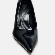 Heeled Pumps. Thin Heel. Pointed Toe. Heel Height: 3 Inches (7.5 Cm) Thank You For Checking This Item Out. Feel Free To Reach Out With Any Questions Prior To Purchasing. Upper 100% Polyurethane Lining 100% Polyurethane Sole 100% Polyurethane Thermoplastic Insole 100% Polyurethane Care Caring For Your Clothes Is Caring For The Environment. Simple Actions Like Washing Items With A Dry Cotton Cloth Or Soft Brush, Per The Characteristics Of The Product, Can Help Us Care For Them. Whenever Possible, Black Stiletto Heels, Heeled Pumps, Zara Shoes, Zara Black, Pumps Heels, Shoes Women Heels, Stiletto Heels, Heel Height, Shoes Heels