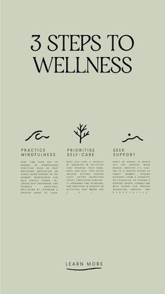 the three steps to wellness poster