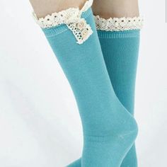 LACE TOP SOCKS BE IN STYLE THIS YEAR WITH THESE LACE TOP BUTTON ACCENTED SOCKS Accessories Hosiery & Socks Knee High Sock, Hosiery, In Style, This Year, Lace Top, Size 10, Socks, Womens Sizes, Lace