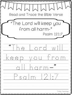 the lord will keep you from all hamm - i can't read it