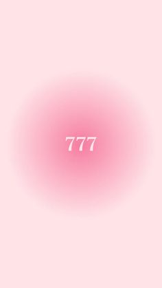 a pink background with the word 777 written in white