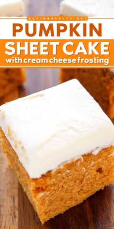 If you're looking for Thanksgiving dessert ideas, you're in luck! This simple pumpkin recipe will melt in your mouth. With cream cheese frosting laid on top of pumpkin cake, this is the perfect dessert for the season! Give this homemade pumpkin sheet cake a try! Impressive Thanksgiving Desserts, Fresh Pumpkin Recipes, Dump And Bake, Pumpkin Sheet Cake, Savory Pumpkin Recipes, Pumpkin Pie Mix, Pumpkin Cake Recipes, Cake With Cream Cheese Frosting