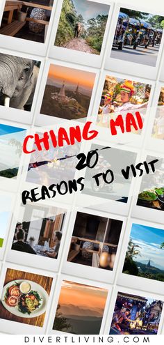 a collage of photos with the words, change ma 20 reasons to visit on it