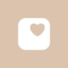 a white square with a heart in the center on a beige background, and an instagram icon above it