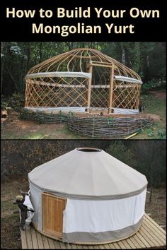 an outdoor yurt with the words how to build your own mongolian yurt