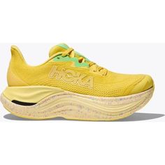 Miles feel effortless in the HOKA Skyward X. This supremely cushioned trainer takes soft and smooth to the extreme. It features HOKA's groundbreaking suspension system with a convex carbon fiber plate that compresses and springs back with every stride. A highly resilient PEBA foam sits closest to your foot for lively, cloud-like cushioning, while a super critical EVA frame provides a stable base below. In our full review of the HOKA Skyward X, run tester Mandy said, ldquoI felt as if I was rolli Hoka Sneakers, Best Summer Shoes, Marathon Gear, Shoes Hoka, Running In Cold Weather, New Trainers, Breathable Sneakers, Hoka One One, The Best Summer