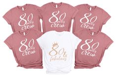 80th Birthday Shirt, 80 And Fabulous T-Shirt, Born in 1943 Birthday Tee, Happy 80th Age, 80th Birthday Shirt Women, 80th Birthday Party Tees, 80th Birthday Shirt, 80 And Fabulous Tee, Happy 80th Age, 80th Birthday Women, 80th Birthday Party, Turning Eighty Tee, 80 Af Shirt Shirt, Birthday Party Shirt, Fabulous Squad Shirt, 80 Years Old Tee, Gift for 80 Year Old,Born in 1943 Shirt  Hi! Welcome to my store, I'm delighted to see you here. My store's main goal is to make you happy. I see you as a fr 80th Birthday Shirts For Grandma, 80 Birthday Shirt Ideas, 80th Birthday Shirt Ideas, 80 Years Old Party Ideas 80th Birthday, 80th Birthday Shirts, 80 And Fabulous, Birthday Women, 80th Birthday Party, Celebration Ideas