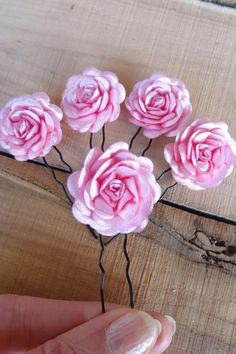 Candy Pink Rose Wedding Hair Pins Pink Bridal Hair Pins - Etsy Turkey Bridesmaid Hair Beach, Bridesmaid Hair Beach Wedding, Hair Beach Wedding, Beach Bridesmaid Hair, Hair Accessories Bridesmaid, Pink Rose Wedding, Flower Girl Hair Accessories, Flower Girl Hair, Blue Crystal Bracelet