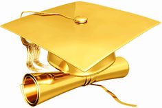 a gold graduation cap and tassel