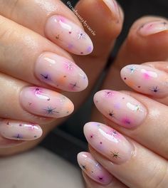 Firework Nails, Birthday Nail Designs, New Years Nail Designs, Star Nail, Guts Tour, January Nails, Super Cute Nails, Shaped Nails