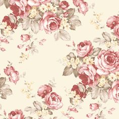 a floral wallpaper with pink and red flowers