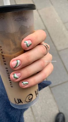 Mens Nails, Hippie Nails, Short Gel Nails, Simple Gel Nails, Minimal Nails, Soft Nails, Design Nail