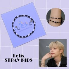 Kpop Idols Bracelet, Stray Kids Beaded Bracelet, Skz Bracelet Ideas, Stray Kids Bracelet Ideas, Felix Bracelet, Kpop Bead Bracelets, Kpop Bracelet Ideas, Kpop Idol Bracelet, Skz Jewelry