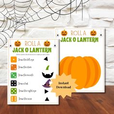 halloween jack o lantern printables for kids