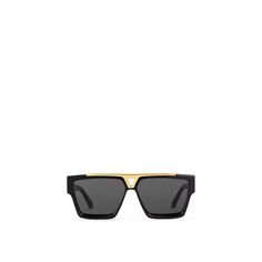 1.1 Evidence Sunglasses S00 - Men - Accessories | LOUIS VUITTON ® Luxury Black Aviator Shield Sunglasses, Luxury Black Aviator Sunglasses With Uva Protection, Luxury Matte Black Sunglasses With Uva Protection, Luxury Matte Black Shield Sunglasses With Gradient Lenses, Luxury Matte Black Shield Sunglasses With Mirrored Lenses, Edgy Aesthetic, Louis Vuitton Sunglasses, Louis Vuitton Official, Visible Light