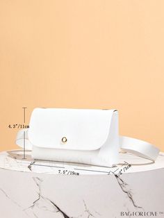 BagForLove - Compact Flap Belt Bag - Solid Color Product Description Color White Bag Size Mini Strap Type Chain Style Fashionable Type Square Bag Pattern Type Plain Material PU Leather Composition 100% Polyester Size Chart INCH CM Bag Height Bag Length Bag Width Strap Length 4.3 inch 7.5 inch 1.2 inch 46.5/45.3 inch Bag Height Bag Length Bag Width Strap Length 11 cm 19 cm 3 cm 118/115 cm Details Pictures Similar Products h2 { text-align: center; } /* æ¢è¡ */ li{ white-space: normal; word-break White Satchel Pouch For Daily Use, White Pouch Bag For Mobile Phones, White Mobile Phone Pouch Bag, Trendy Rectangular Belt Bag For Daily Use, White Large Capacity Belt Bag For Daily Use, White Large Capacity Belt Bag For Everyday Use, Large Capacity White Belt Bag For Daily Use, Everyday Large Capacity Rectangular Belt Bag, Everyday Large Capacity Belt Bag