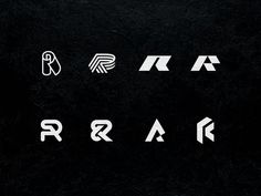 some type of font that is in the shape of arrows and letters on a black background