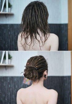 Dreadlocks Girl, Short Dreads, Natural Dreads, Dreads Girl, Peinados Fáciles Para Cabello Corto, Dread Hairstyles