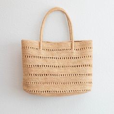 Elena Handbags Women's Large Soft Raffia Woven Summer Straw Tote Natural Straw Tote Bag, Everyday Natural Fiber Beach Bag With Open Weave, Open Weave Natural Fiber Beach Bag, Natural Straw Bag With Open Weave For Everyday, Everyday Jute Shoulder Bag With Open Weave, Open Weave Bucket Tote Bag For Daily Use, Open Weave Bucket Bag Tote For Daily Use, Eco-friendly Straw Bag With Open Weave For Daily Use, Daily Use Open Weave Bucket Tote Bag