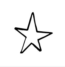 a black and white drawing of a star