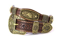 【US seller】-As a US seller, we provide free shipping and return for US buyers. 【WESTERN HIGH FASHION】:Modern cowboys and cowgirls need to look and feel their best. Our belts are designed to add serious style to your outfit. Perfect for matching up with cowboy boots. You can match this fashion belt with different outfits while in different occasions. Such as custom parties, birthday parties, offices, ceremonies, dates, summer camps, and so on. The softness and thickness are just perfect for daily Modern Cowboy, Cowboy Belt, Western Buckles, Bull Riders, Handmade Belts, Rodeo Cowboy, Concho Belt, Summer Camps, Bronze Gold