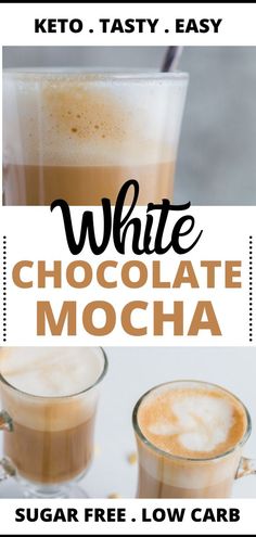 two glasses of white chocolate mocha with text overlay