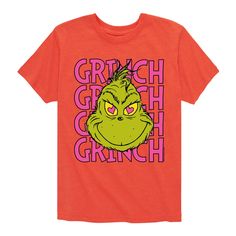 The Grinch - Grinch Stacked - Toddler & Youth Short Sleeve Graphic T-Shirt - Celebrate the essence of Dr. Seuss's Dr. Seuss with officially licensed apparel featuring unique designs crafted exclusively by Hybrid Apparel. Each piece brings beloved characters, iconic imagery, and memorable moments to life, offering Dr. Seuss fans a one-of-a-kind way to showcase their passion. The Grinch Face, Dr Seuss Characters, Mischievous Cat, Dr Seuss The Grinch, Grinch Face, Striped Art, Target Clothes, Kids Clothes Boys, The Grinch