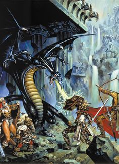 Clyde Caldwell, Dragon Lance, Classic Rpg, Dungeons And Dragons Art, Fantasy Films, Dnd Art, Rpg Games, Fantasy Artist