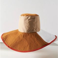 Nwt, Anthropologie Brixton Colorblock Long Brim Bucket Hat. Moldable Brim. Cotton/Nylon 6" Brim 23.5" Circumference White Reversible Short Brim Hat, White Short Brim Reversible Hat, Retro White Sun Hat For Spring, White Reversible Wide Brim Bucket Hat, White Retro Sun Hat With Curved Brim, Retro White Sun Hat With Curved Brim, White Wide Brim Retro Hat, Retro Wide Brim White Hat, Retro White Wide Brim Hat